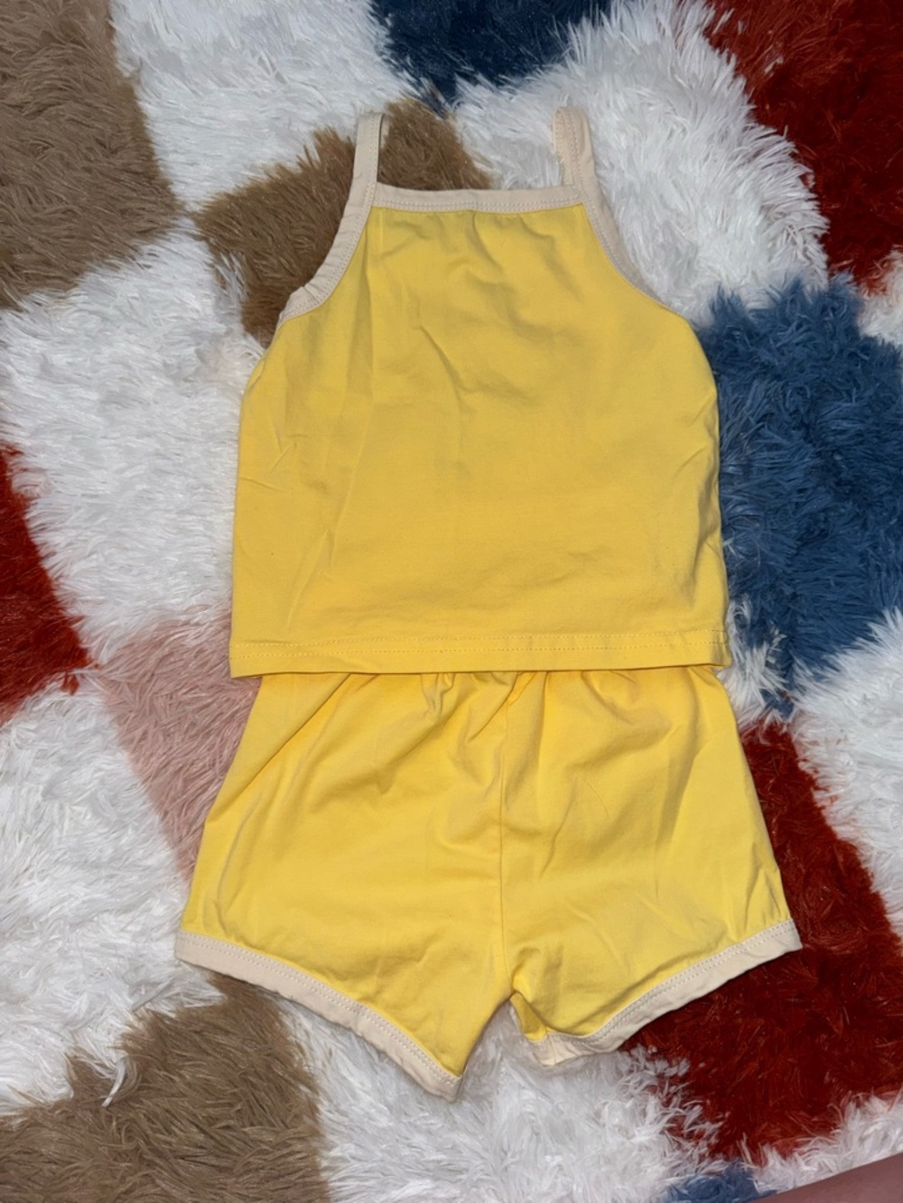 Baby girl Yellow Tank Top & Shorts Set - Unbranded